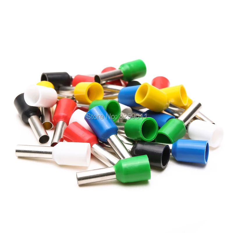 

1000PCS E2510 2.5mm Electrical Crimp Terminal Block Tubular Wire Connector Cable Cord End Bootlace Ferrule Terminal EV2510 AWG14