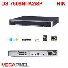 Hikvision H.265 8mp NVR цифровой видеогеристратор обособленный для сетевой видеорегистратор DS-7616NI-K2/16 P 4 k PoE IP видеокамера cctv видеонаблюдение системы hik-connect