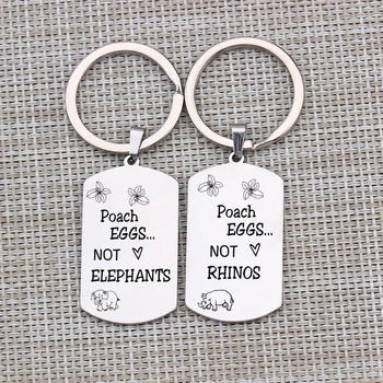 

Anti Poaching Animal Lovers Keychain Animals Pattern Engraved Fashion Jewelry Keyring Souvenir Memorial 1pcs Trendy Color