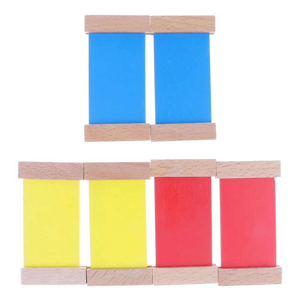 Wooden Montessori Sensorial Material Learning Three Color Box Kids/Baby Early Learning Educational Toy
