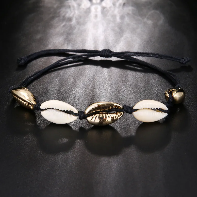 Boho Sea Shell ножные браслеты на босую ногу для женщин Seashell цепочка на лодыжку браслет на ногу серебро золото оболочки пляж лодыжки ювелирные изделия в стиле "Бохо"