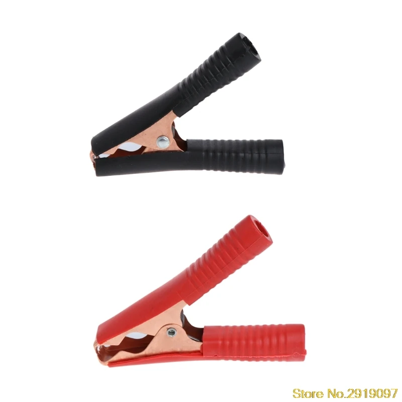 

2018 New 2Pcs/set 100A Car Vehicle Battery Test Alligator Clips Crocodile Clamps 90mm Drop Shipping Support