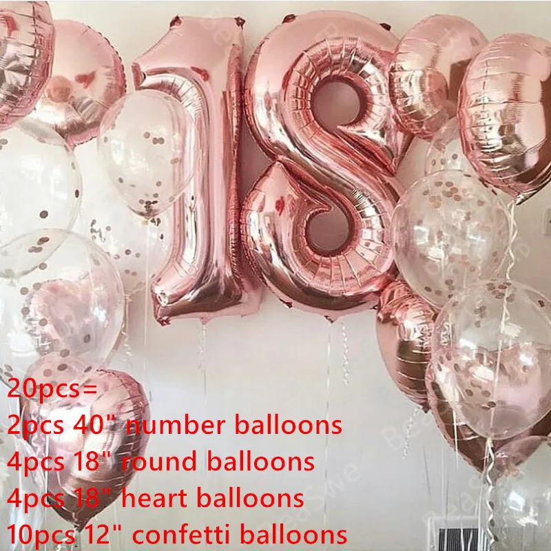 18/" Red Heart Balloon Party Stock