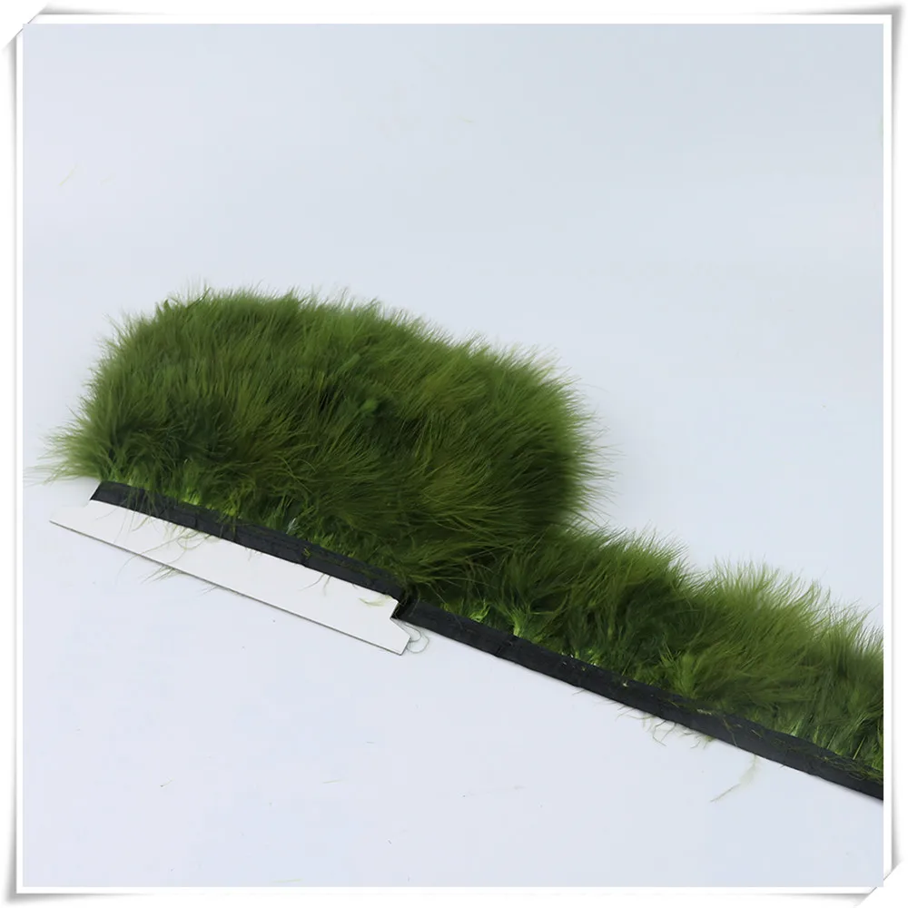 11 olive-green marabou trimming 5