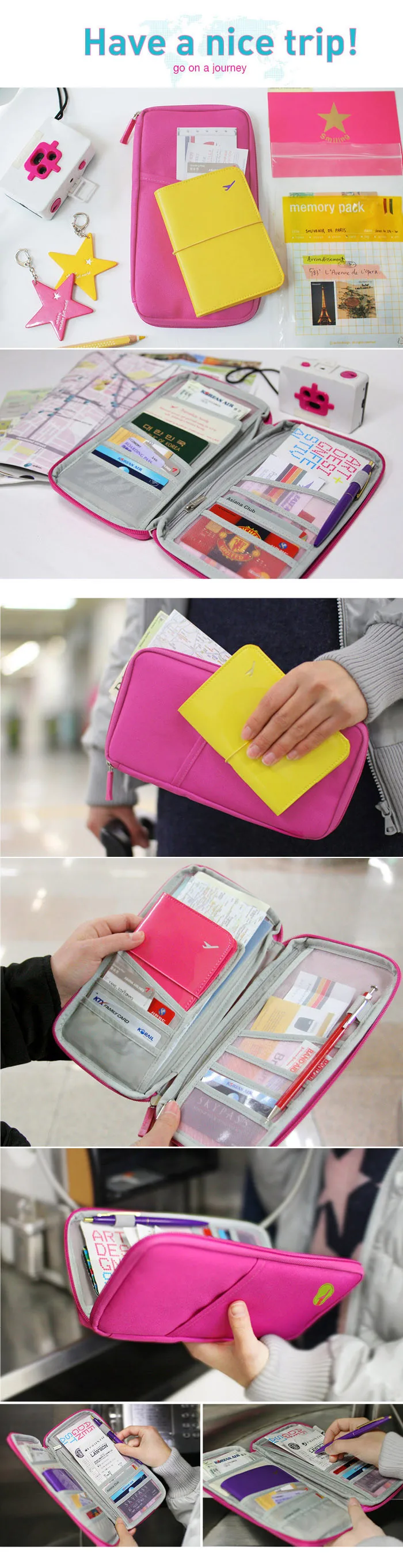 Новое поступление дорожная многофункциональная сумка для хранения Кошелек держатель для карт кошелек для документов барсетка многоцветная