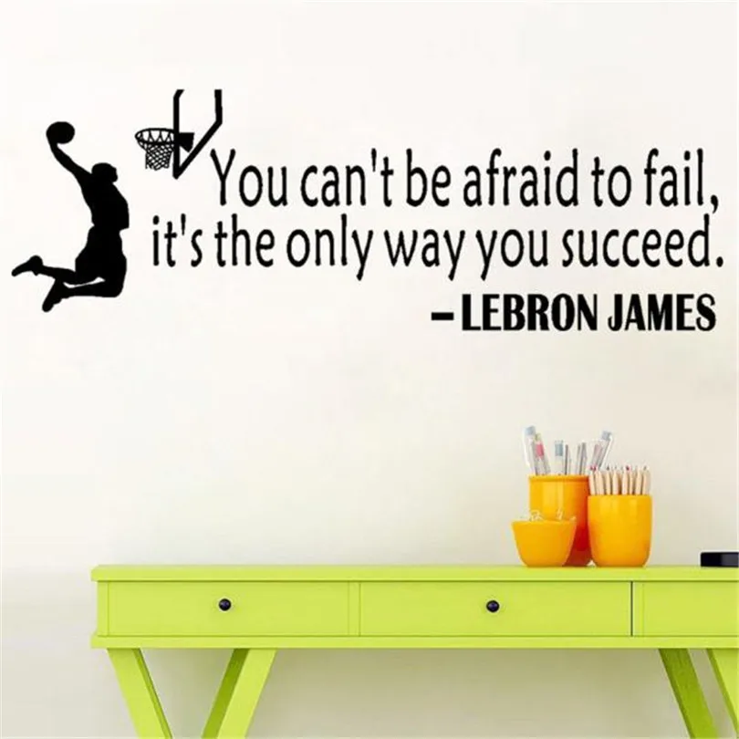 Environmental Protection Vinyl Wall Stickers Basketball Dunk Sports Vinyl Decal Art Wall Sticker DIY Home Room Decor  (4)