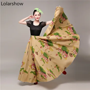 

New Flamenco Dress Dance Customes Flamenco Skirt Long Ballroom Dancing Morden Standard Spain Performance