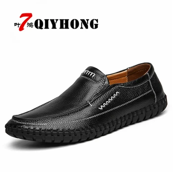 

Zapatos Hombre QIYHONG Brand Men Shoes Spring/ Summer New Fashion Leather Men'S Casual Shoes Fashion Mesh Shoes Plus Size 38-46