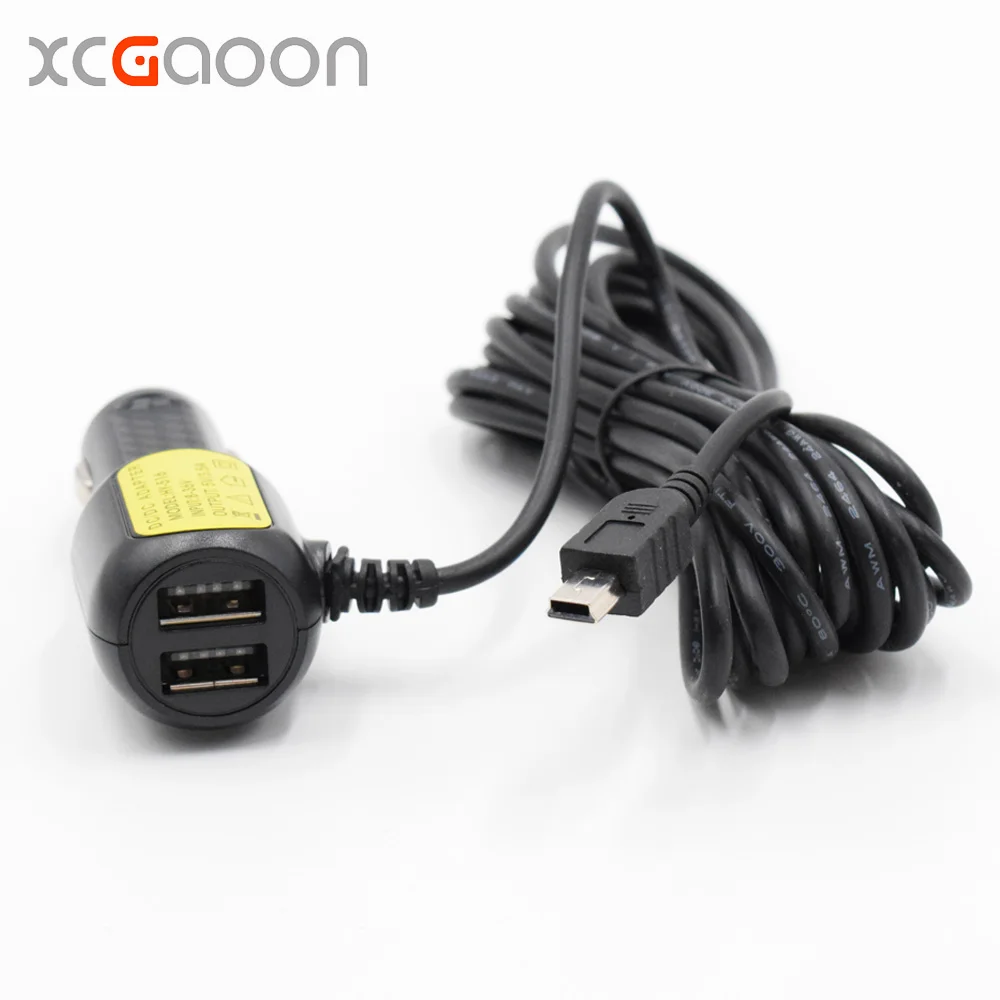 XCGaoon 3.5meter 5V 3.5A mini USB Car Charger with 2 USB Port for Car DVR Camera GPS Video Recorder Mobile, input DC 8V - 36V XCGaoon 3.5meter 5V 3.5A mini USB Car Charger with 2 USB Port for Car DVR Camera GPS Video Recorder Mobile, input DC 8V - 36V