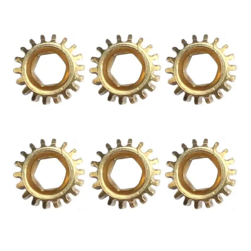 

6pcs Hexagonal Open Gear Tuners Tuning Pegs Machine Heads Mount Hex Hole 1/18 Gears for Guitar Instrument