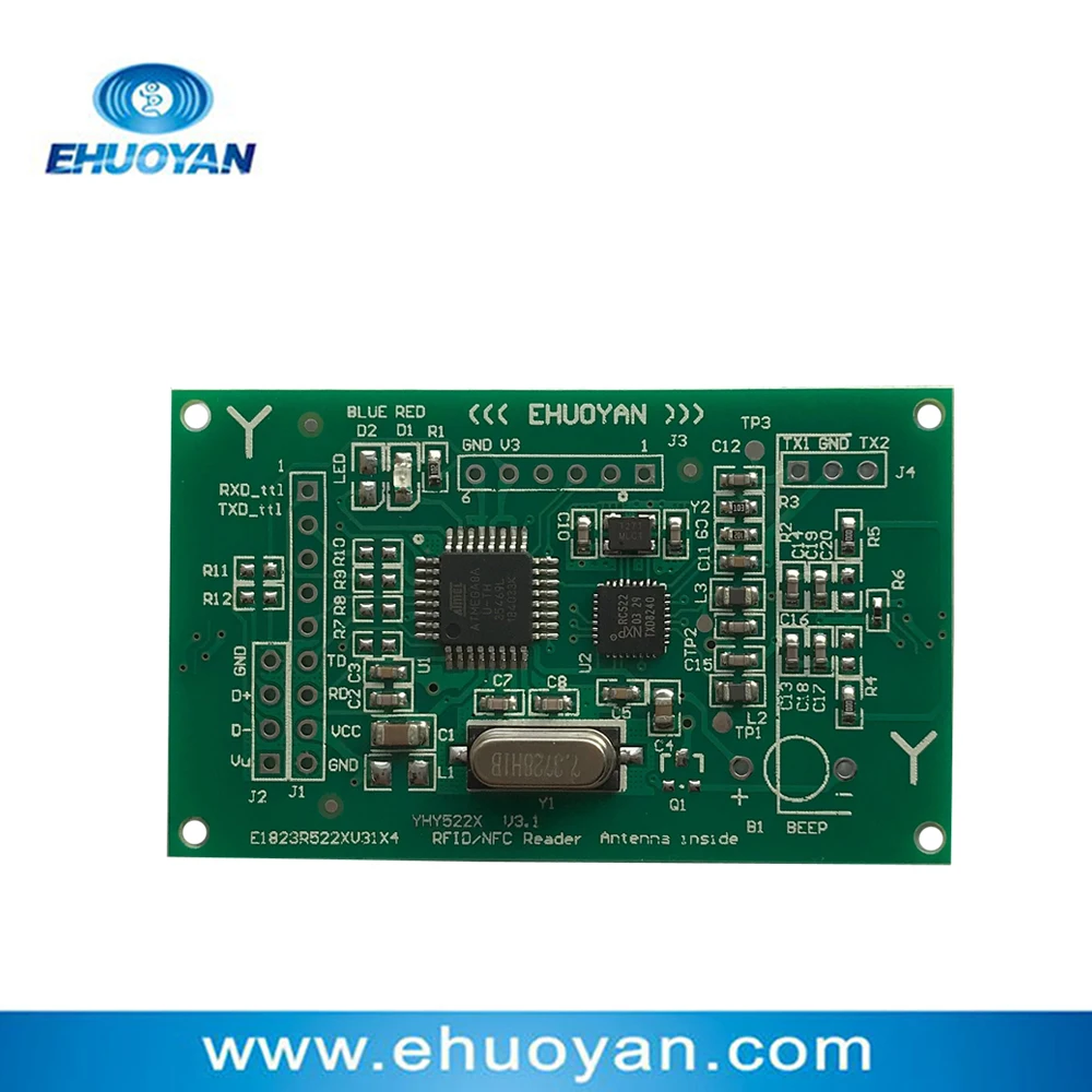 EHUOYAN/13,56 MHz 14443 A Rfid NFC считыватель/Писатель модуль RS232 3,0-5,0 V YHY522R SDK+ 2 метки