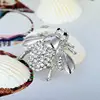 Europeo y americano Big Cute Bee broche CZ broche Pin Collar Cardigan vestido joyería femenina broches para ramos de boda ► Foto 2/3