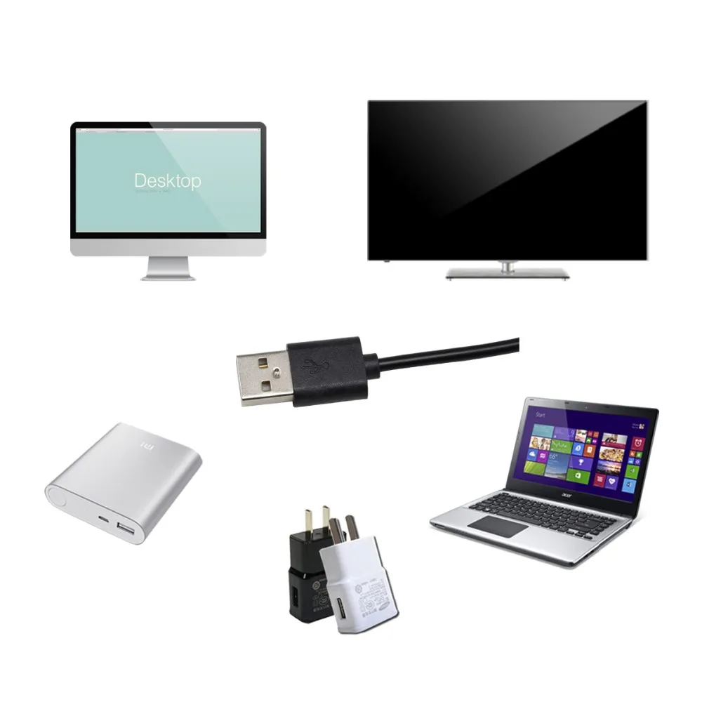DC 5V USB Светодиодная лента 5050 RGB гибкий свет ТВ фоновое освещение клейкая IP20/IP65
