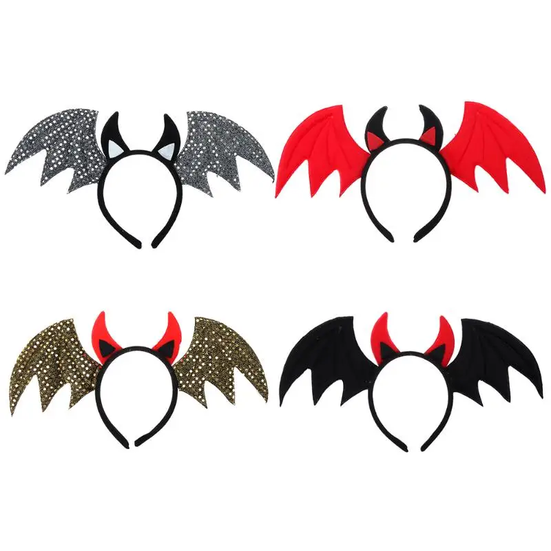Baby Kids Bat Headband Cute Ear Hair Band Bat Ears Wings Halloween