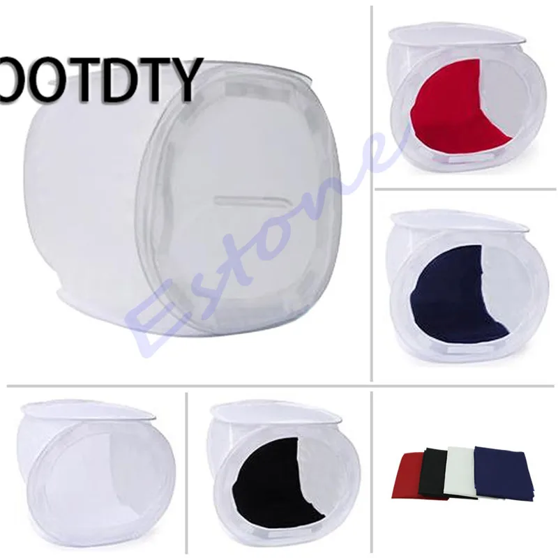 

OOTDTY Tabletop Shooting 24"/60cm Photo Studio Shooting Tent Light Softbox Cube Box Kit + 4 Backdrops New