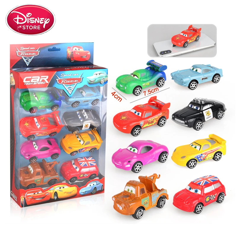 Disney Pixar Cars 2 3 Молния Маккуин Джексон шторм Вытяните назад Модель Pixar Фигурки игрушки автомобиль подарок для детей - Цвет: with box