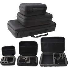 Портативный чехол небольшой большой Размеры аксессуар анти-шок мешок хранения для GoPro Hero 3/4 SJ 4000 xiaomiyi действие камера Сумки для зала