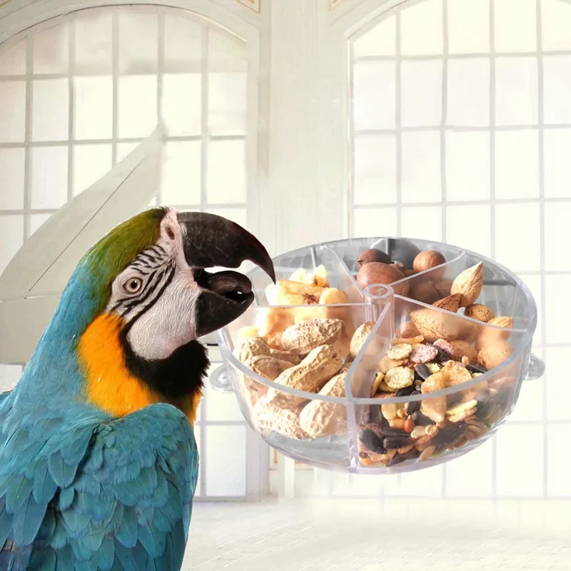 

Portable Pet Parrots Bird Foraging Ball Parrot Feeder Cage Food Plate Wheel Mechanism Cage Pendant Rotating Acrylic Toys