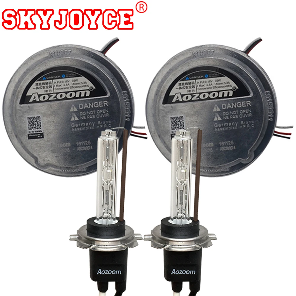 SKYJOYCE NO Error HID XENON KIT Matal H7 CANBUS kit 35W H11 H1 H7 4500K 5000K 6500K Super White Aozoom HID Headlight Bulbs 9005 (9)
