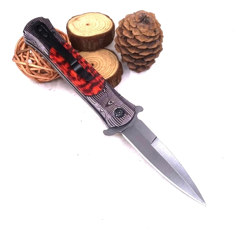 Outdoor Pocket knife Survival Folding Tactical Knife 440C Blade Combat