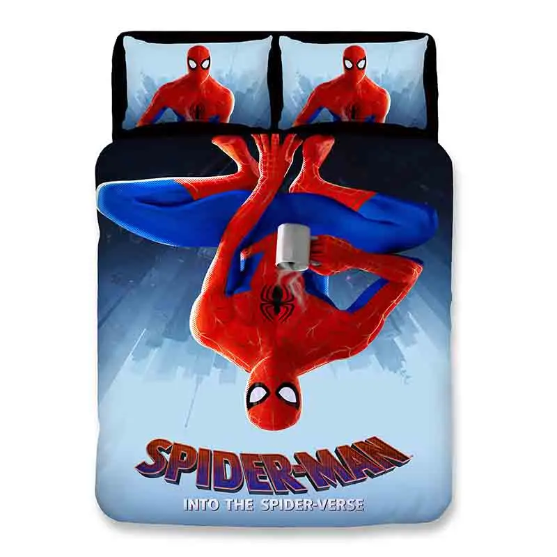 سبايدرمان 3D المطبوعة طقم سرير غطاء لحاف سادات أغطية أغطية سرير كاريكاتير الأعجوبة الحديد رجل مجاميع راحة الفراش