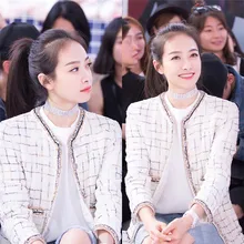 Модное женское пальто с белой решеткой, твидовый темперамент, Женское пальто с небольшим ароматом, женское короткое пальто на весну и осень