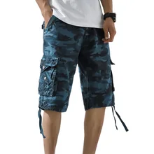 SHUJIN мужские повседневные свободные Хлопковые Бриджи камуфляжные прямые мульти-хлопковые спортивные шорты для тренировок