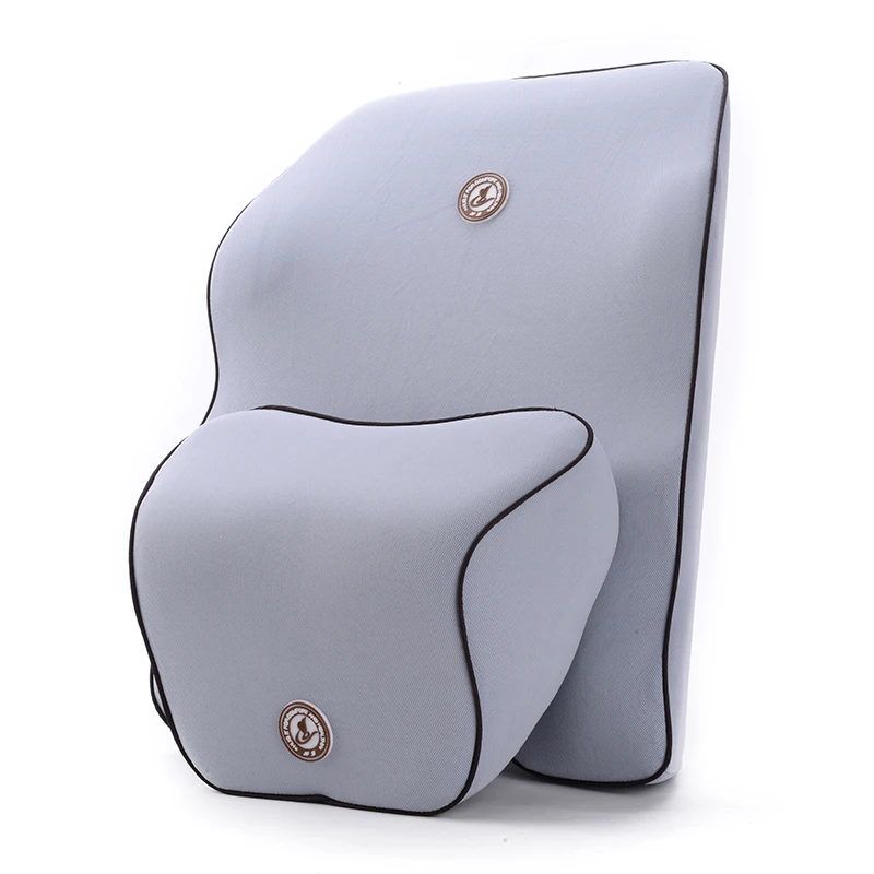 Автомобильная подушка для сиденья, подушка для спины и подголовника, поддержка шеи, Автомобильная подушка для шеи, поддержка поясницы, подушка для медленного восстановления памяти, хлопок
