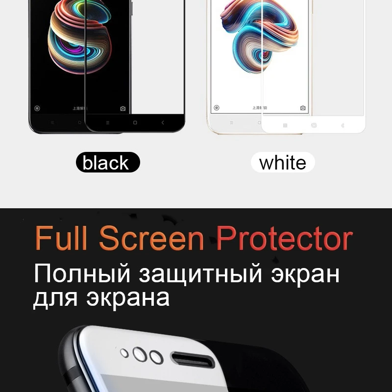 TOMKAS Full Cover Glass For Xiaomi Mi 5X Screen Protector Screen 2.5D 9H Scratch Proof For Xiaomi Mi 5X Mi A1 Tempered Glass