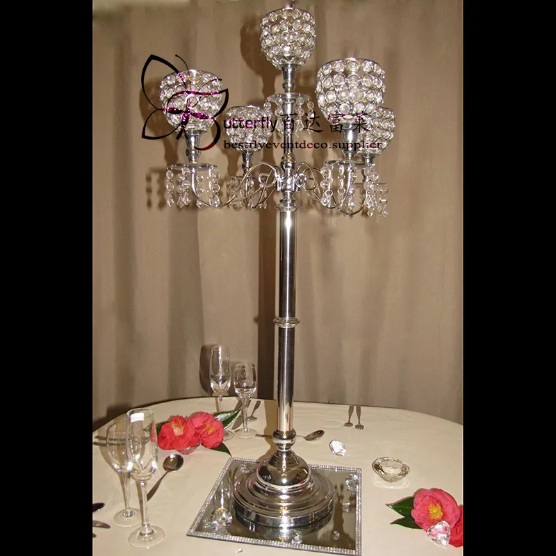 

90cm tall 5 WEDDING CANDELABRAS CENTERPIECE CENTERPIECES - GREAT FOR SPECIAL EVENTS! - SET OF 8