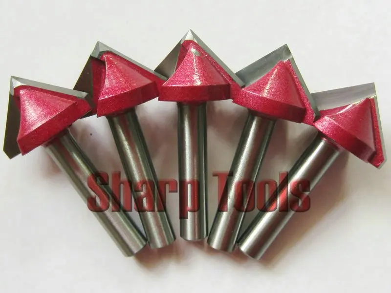 Router Bit 6 mm Shank 32 mm dia 60 Degré V-Groove Fraise en acier tungstène pour CNC