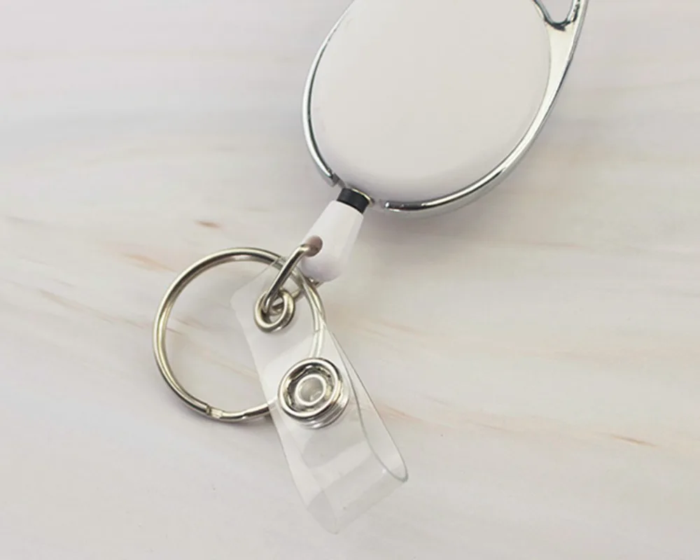 Button Strap&Key Ring Badge Reel Holder,Carabiner Hook Retractable ID Card Roller Clip, Waist clip Buckle ,Hospital Nurse Favor