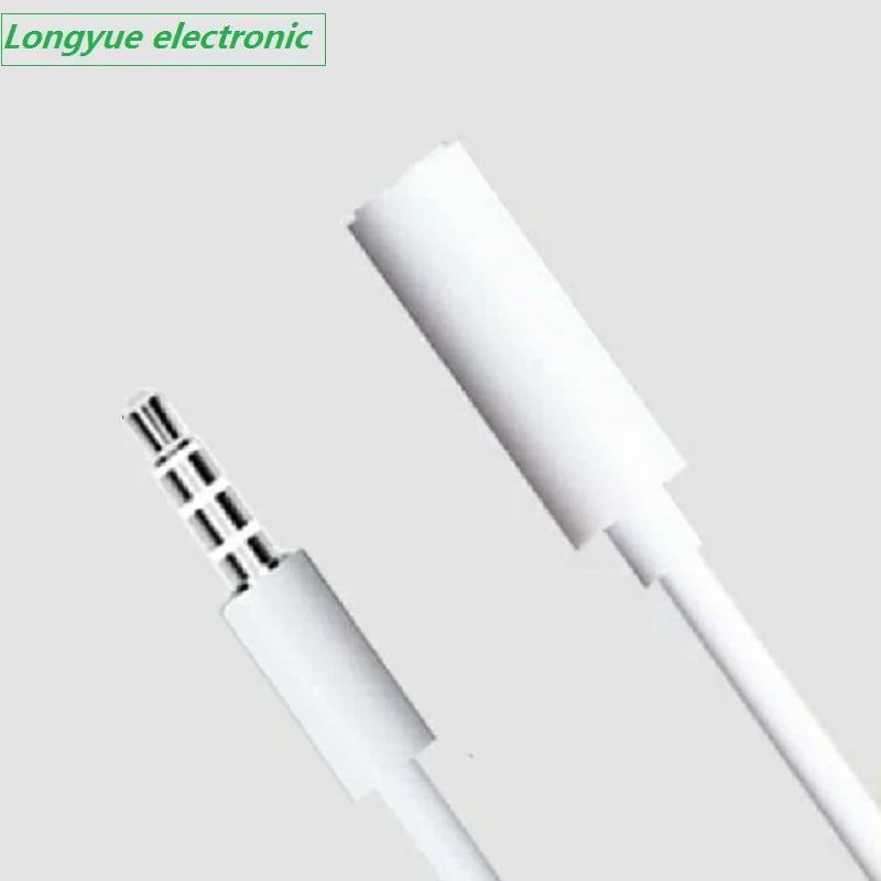1000pcs lotNew coming Jack 3 5mm Male to female Audio Extension Cable 1M Extended for iphone 3 4 4s 5 5s 5c 6 6 plus Headphone