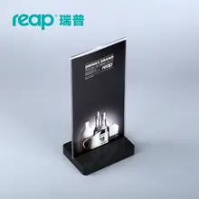 Хрустальная акриловая Т-образная настольная вывеска, держатель карты, настольная подставка для демонстрации, меню, услуги, этикетка, напиток, бренд, конференц-зал