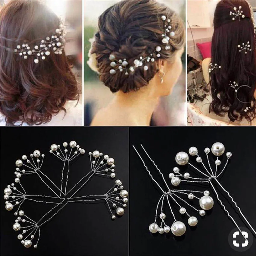 

New Arrival Wedding Hair Clips For Girls Bridal Hair Stick Barrettes Headdress Hairpins Barrette Hair Accessories Cheveux Fille