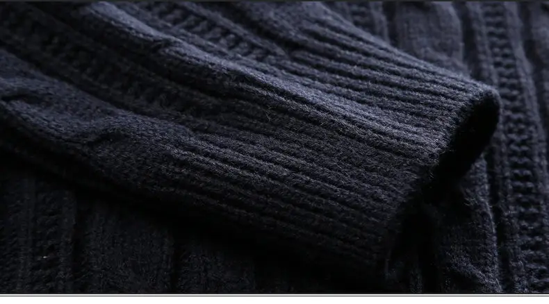 3Colors Turtleneck Sweater Pullovers Men Thick knitted Sweater Jumpers Man Winter Warm Acrylic Male knitwear Autumn Tmall Brand-04