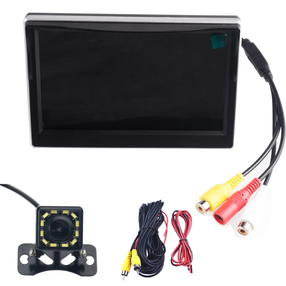 5.0&quot Color TFT LCD Car Parking Monitor Assistance Monitors DC 12V With 12 LED Light Night Rear View Camer | Автомобили и