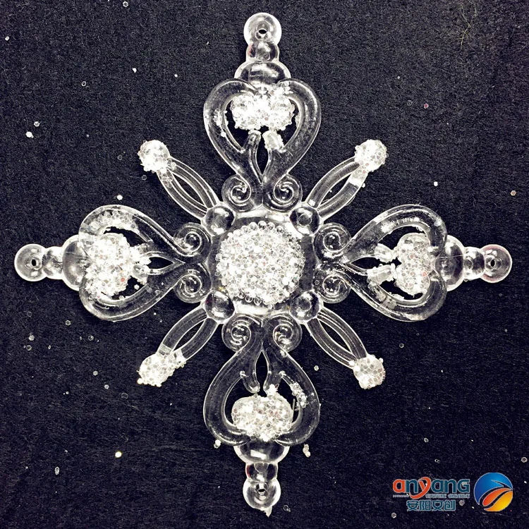 

Christmas holiday decorations window display Sheng glass paste 11CM acrylic snowflake diamond effect 1 piece