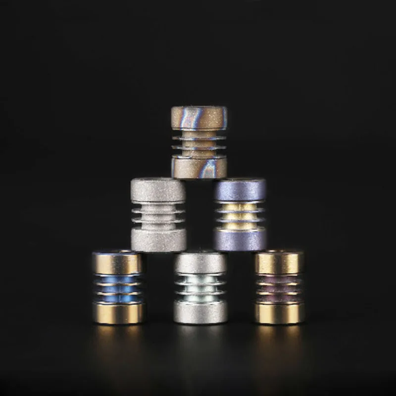 

1PC Titanium Alloy Knife Beads Lanyard Pendant Paracord Umbrella Rope DIY Accessories EDC Tool Can Install 3PCS Tritium Gas Tube