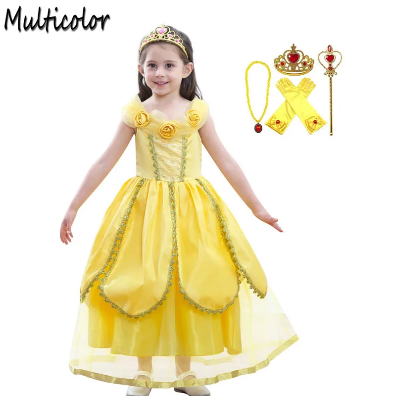

Multicolor 2-10Years Girls Cinderella Dresses Princess Dress Toddler Baby Wedding Party Dress Cosplay Costume Clothes vestidos