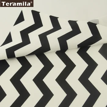 

Black Waves Patterns Teramila Cotton Fabric 100% Material Tissue Patchwork Sewing Quilting Bedding Tecido Clothing Craft