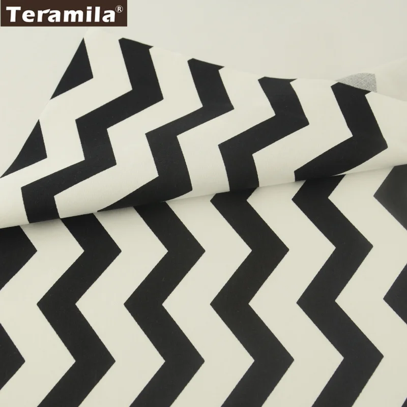 Ткань Teramila хлопок с черными волнами|cotton fabric|fabric patternpattern fabric |