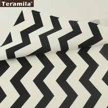 Ткань Teramila хлопок с черными волнами|cotton fabric|fabric patternpattern fabric