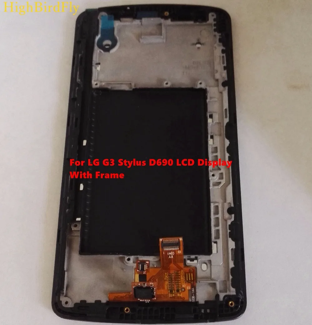 ЖК дисплей + дигитайзер Сенсорное стекло рамка в сборе для Lg G3 Stylus D690 D690N сменный