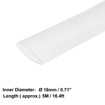 

Uxcell 10M 2:1 18mm Diameter Insulation PE Heat Shrink Tube Cable Tubing Sleeving Wrap White/Black/Red/Green/Blue/Clear/Yellow