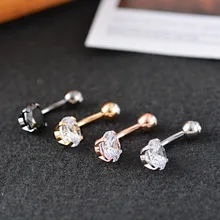 FUNIQUE сексуальный женский золотой цвет пирсинг-серьги для пупка Кнопка ювелирные изделия для тела Кристалл Циркон Стразы круглое кольцо ювелирные изделия