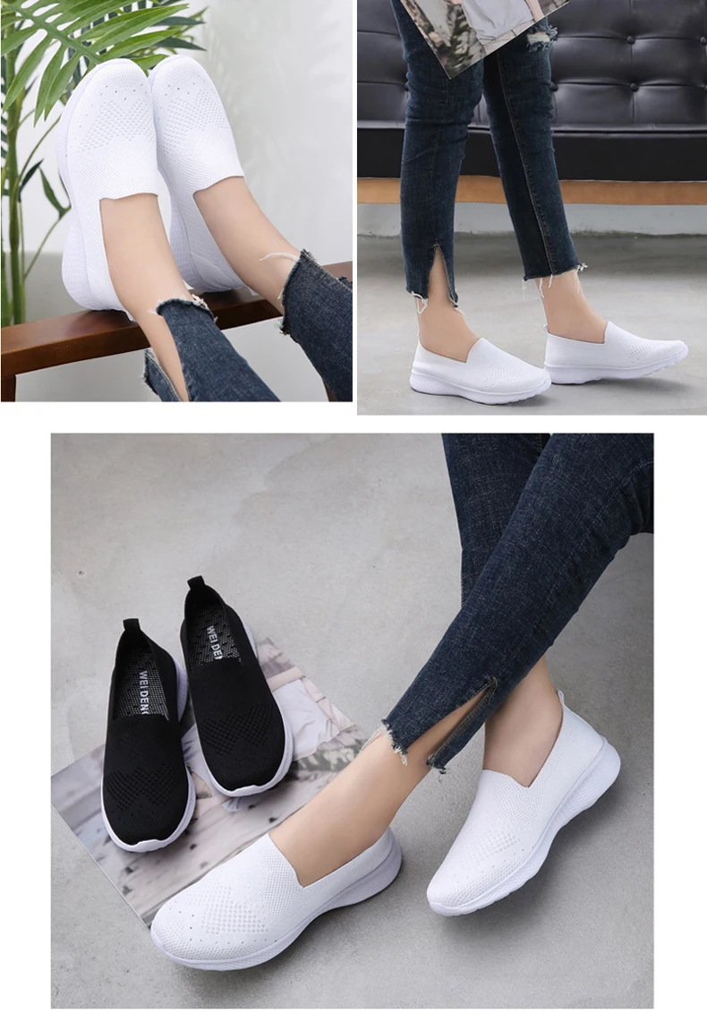 2019 Spring women flat sneakers shoes women Breathable Mesh flat shoes ballet flats female slip on flats loafers shoes (9)