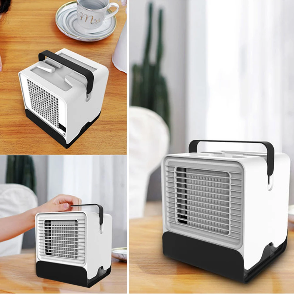 Portable Mini Air Conditioner Cooler Fan Humidifier USB Desktop USB Air Cooler Cooling Fan For Home Office