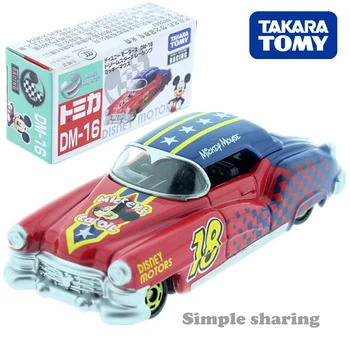 

Takara TOMY Tomica Disney Motors DM 16 Cadillac roadster Model DreamStar racer Mickey Mouse Car toy dieCast miniatue baby Toys