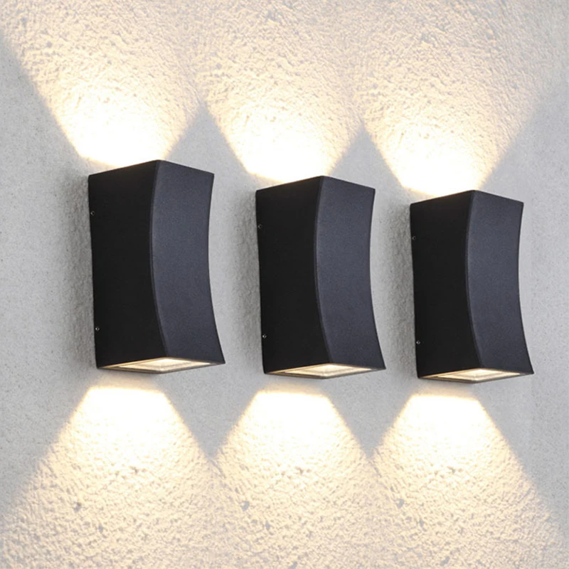Luzes de Parede ao ar Indoor para Cima para Baixo Montagem em Superfície Lâmpada de Parede do Corredor à Prova d' Água Levou Livre Cob Varanda Jardim Luz Ip65 10w 12 Luminárias de parede externas